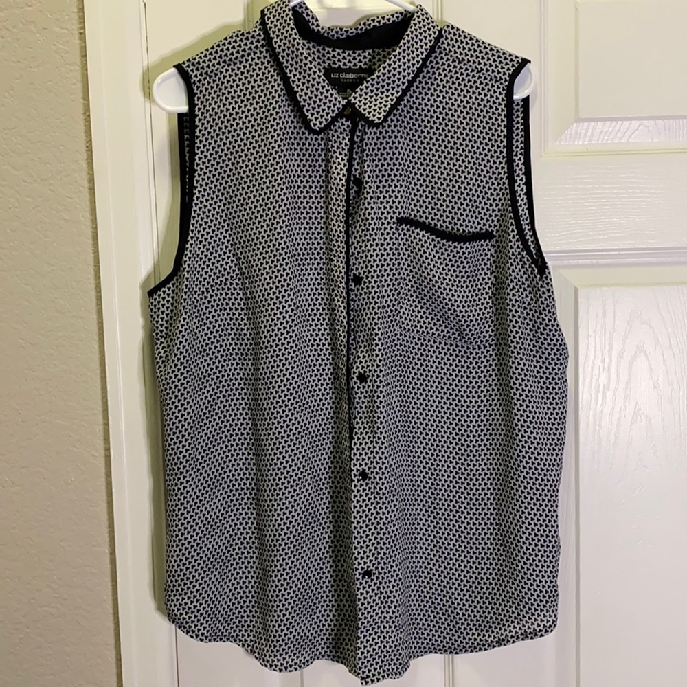 Never worn black and white dress tank top
